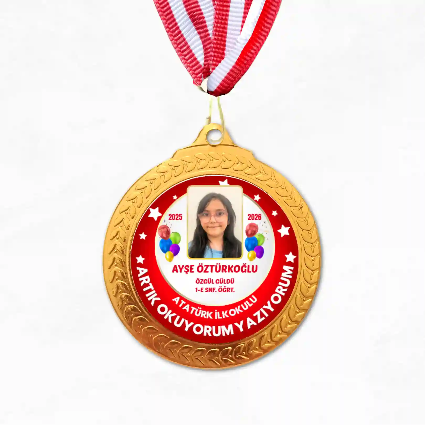 1 sinif okuyorum madalyasi