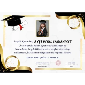 4. Sınıf Mezuniyet Belgesi Fotoğraflı