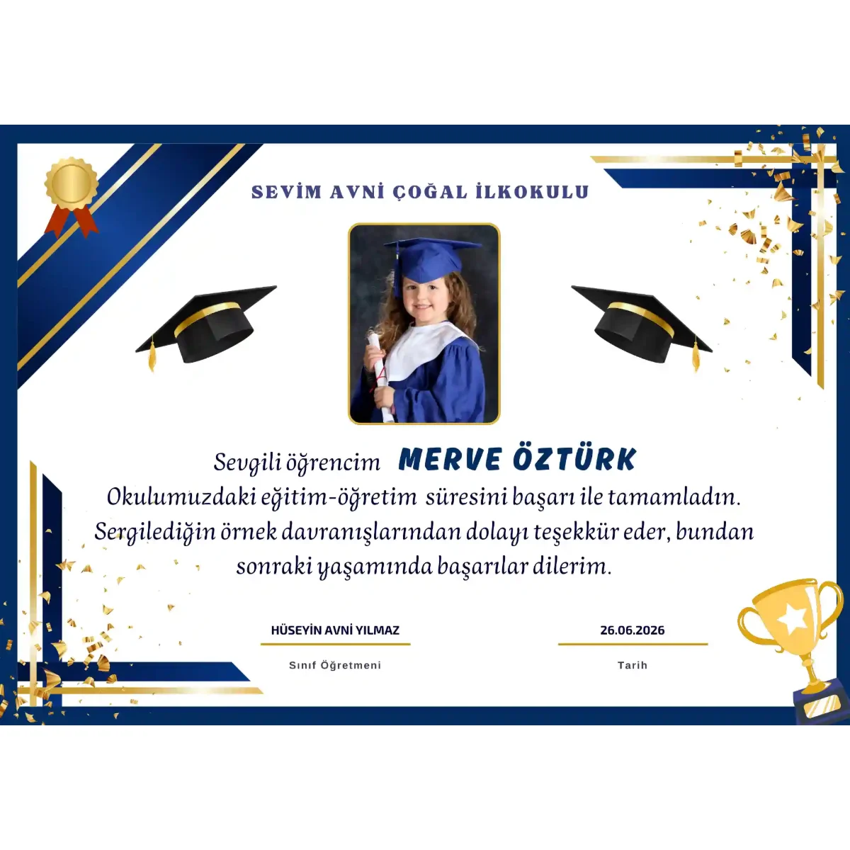 Mezuniyet Belgesi Fotoğraflı
