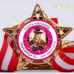Yıldız Mezuniyet Madalyası - Pembe Fotoğraflı